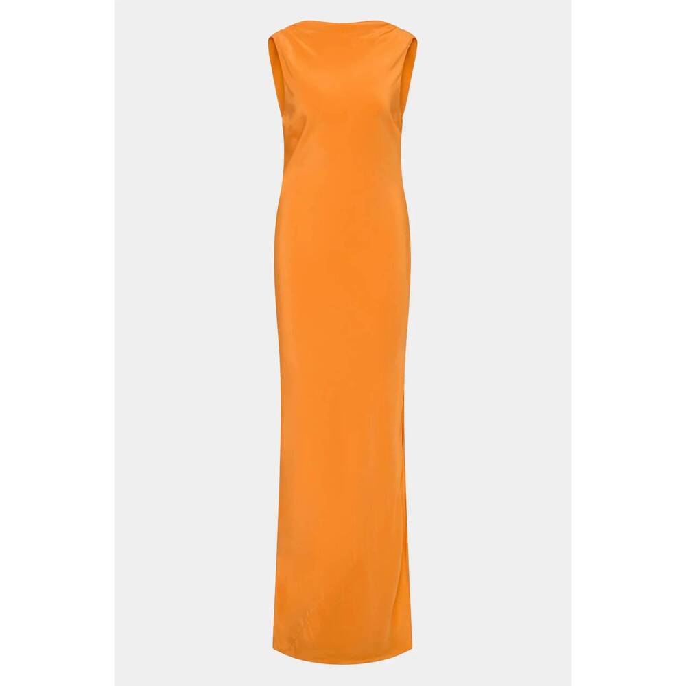 NEW SIR. isla cowl back gown in orange - Picture 6 of 7